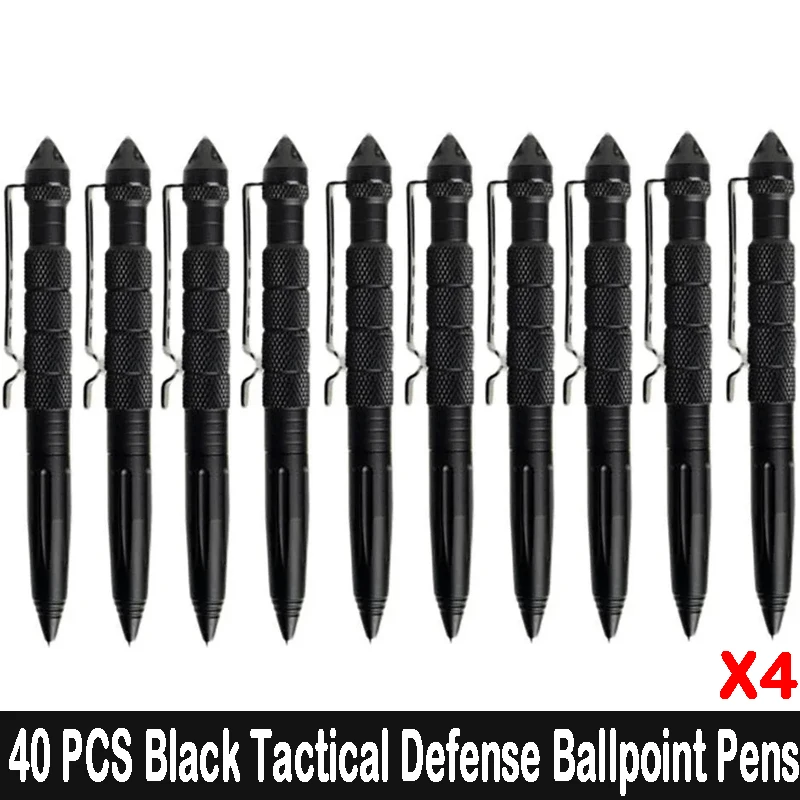 5/40 PCS High Quality Metal Military Tactical Ballpoint Pens Glass Breaker Self Defense School Office Supplies Stationery