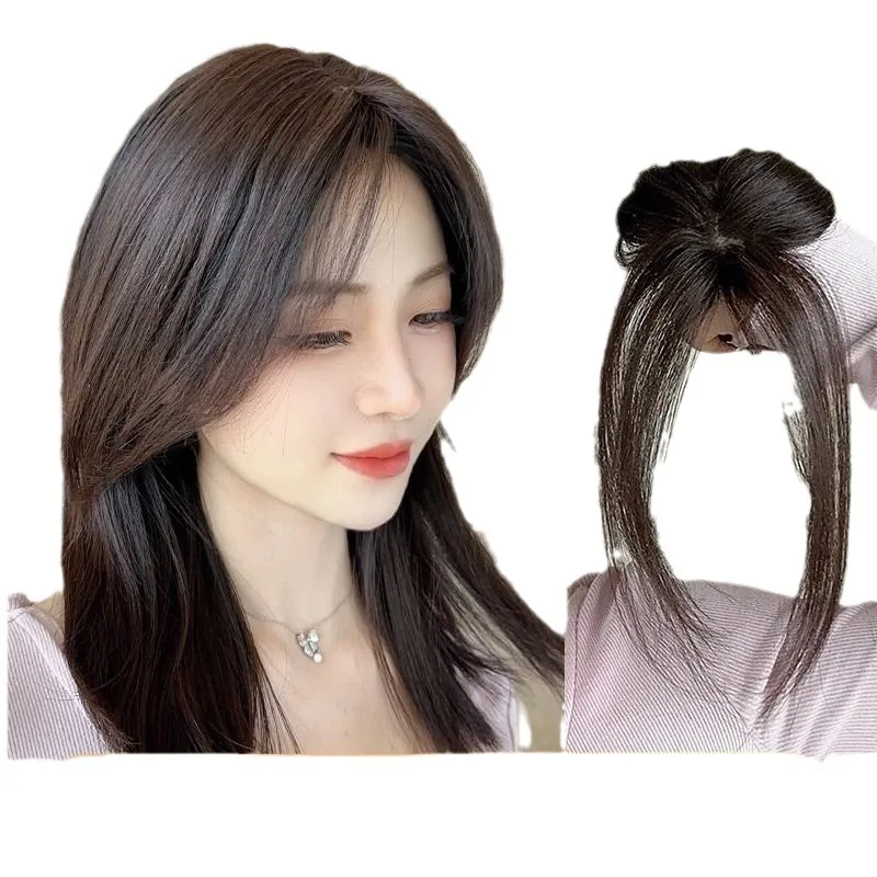 Girls Wig Bangs Split Style Left And Right Side Hair Extension Piece for Quick Hair Transformation