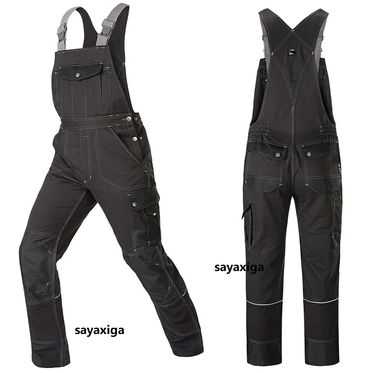 Welding Suit Working Bib Overalls Protective Work Dungarees Men Workwear Tooling Uniform Mechanic Multi-pocket Cargo Pants S-5xl