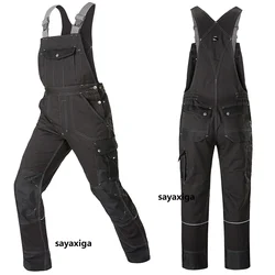 Tuta da saldatura salopette da lavoro salopette da lavoro protettive salopette da lavoro da uomo utensili da lavoro uniforme meccanico pantaloni Cargo multitasche S-5xl