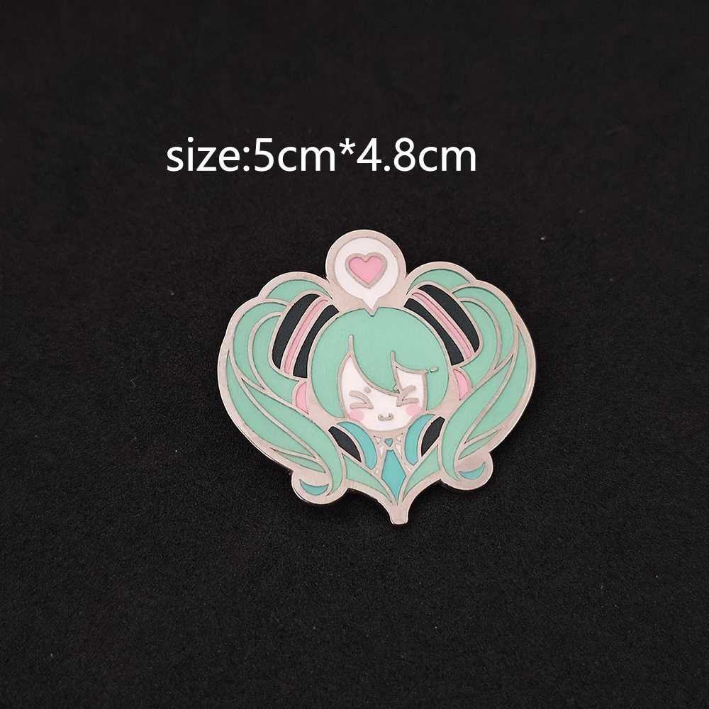 Anime merchandise, music, girls, enamel brooches, pink heart badges, cosplay clothing, accessories, clothes, schoolbags, jackets view 5