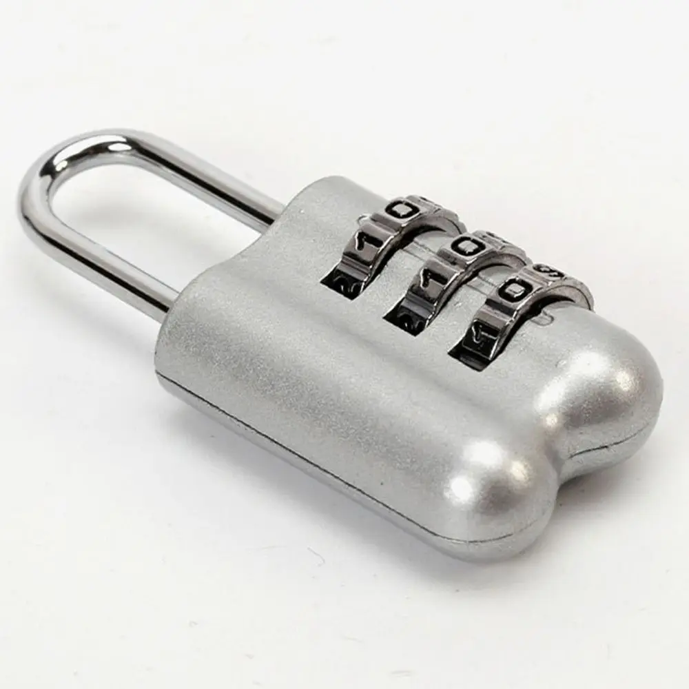 Portable Combination Lock Travel Luggage Padlock Backpack Zipper Lock 3 Digit Password Lock Dormitory Cabinet  Lock