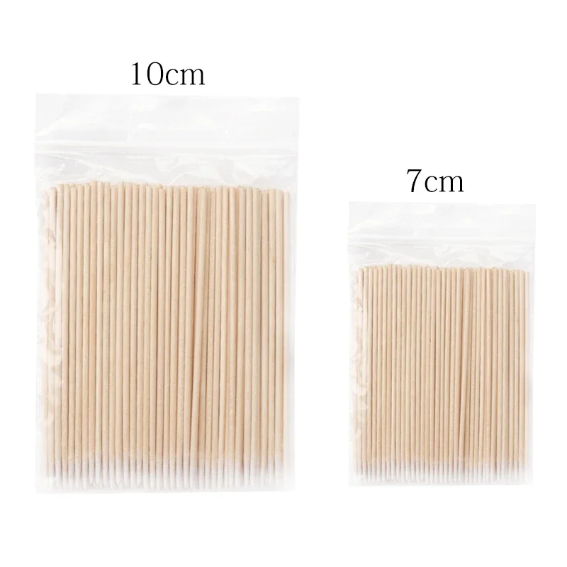 

Sdotter 500 pcs Disposable Ultra-small Cotton Swab Lint Free Micro Brushes Glue Removing tools Eyelash Extension women Make Up B