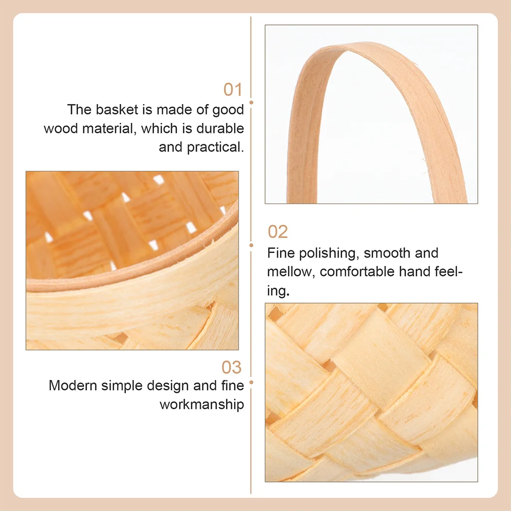 

3pcs Mini Woven Candy Baskets With Handles Portable Storage For Party Wedding Christmas Halloween Gift Basket Organizer