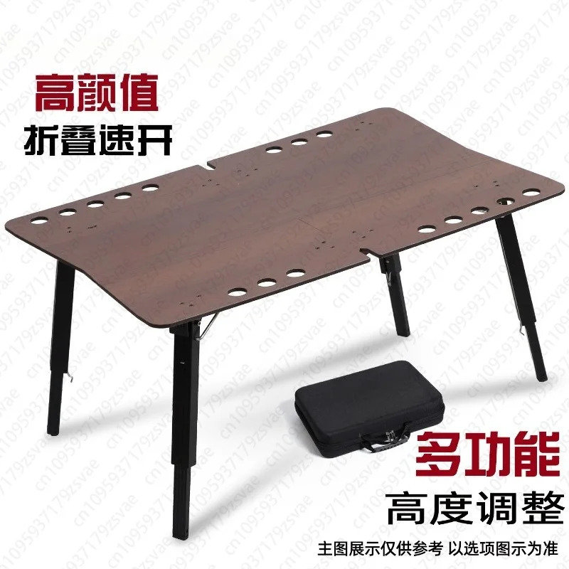 Lifting camping table picnic folding table aluminum alloy camping chair combination set