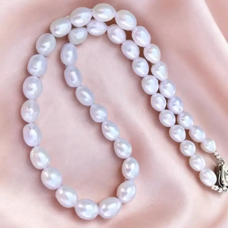 Exquisite Oversized AAA 10-12mm Natural South Sea White Pearl Necklace 925 Sterling Silver 18inch 20inch 24inch 35inch