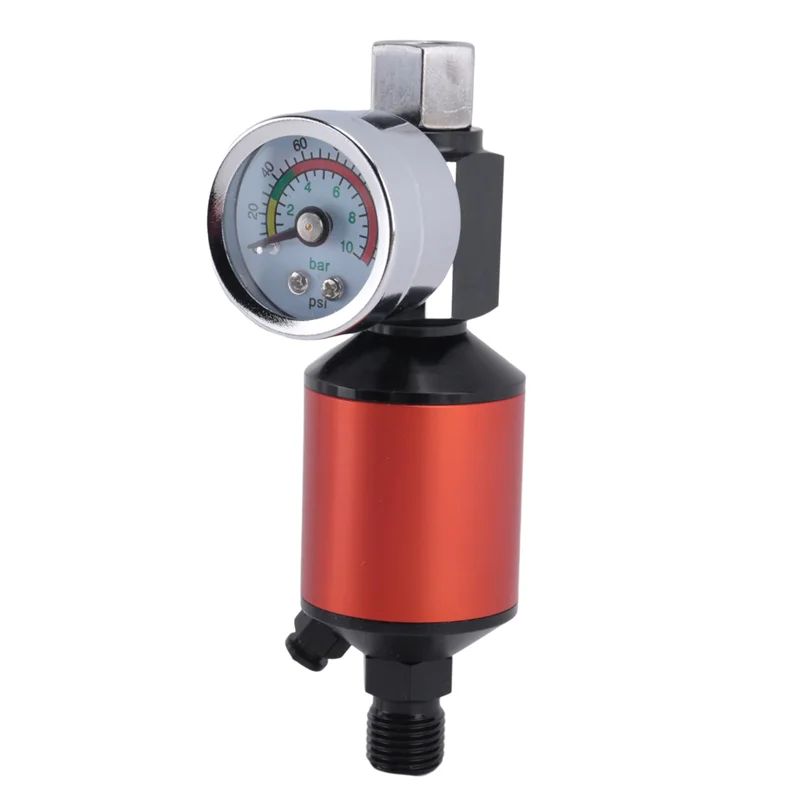 AT44-Air Compressor Regulator Oil Moisture Separator Clean 1/4Inch NPT Inlet And Outlet Air Pressure Regulator,For Air Tools