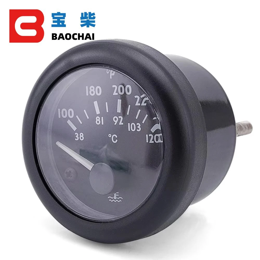 12V 24V  Diesel Generator Set Water Temperature Gauge 38~120C