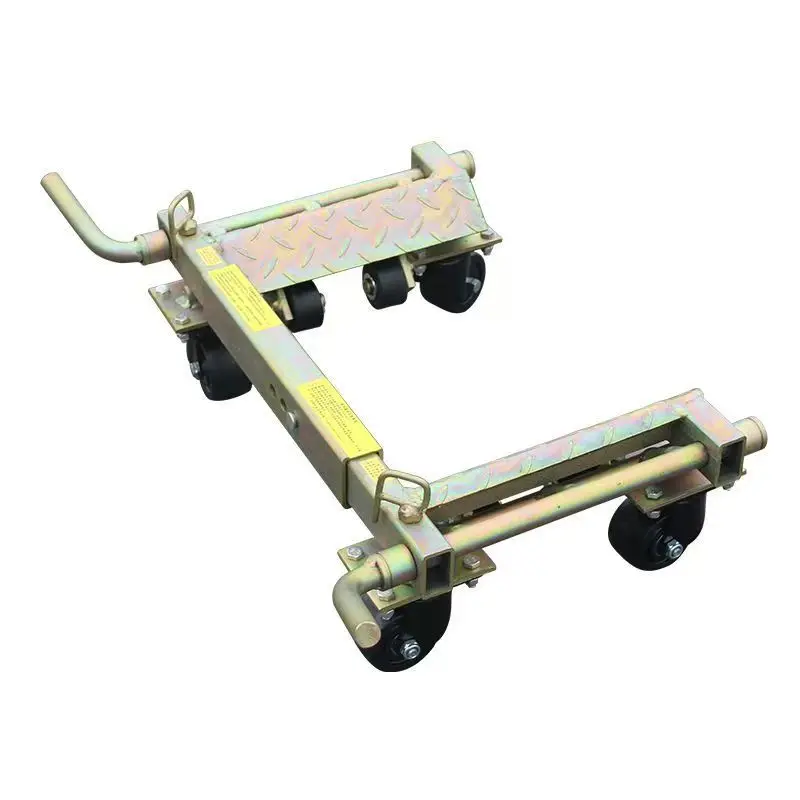 Small 3 Tons Folding Steel Lever Trailer Truck Fire Truck Moving Tools Four-Wheel Wheel Car Moving Tools