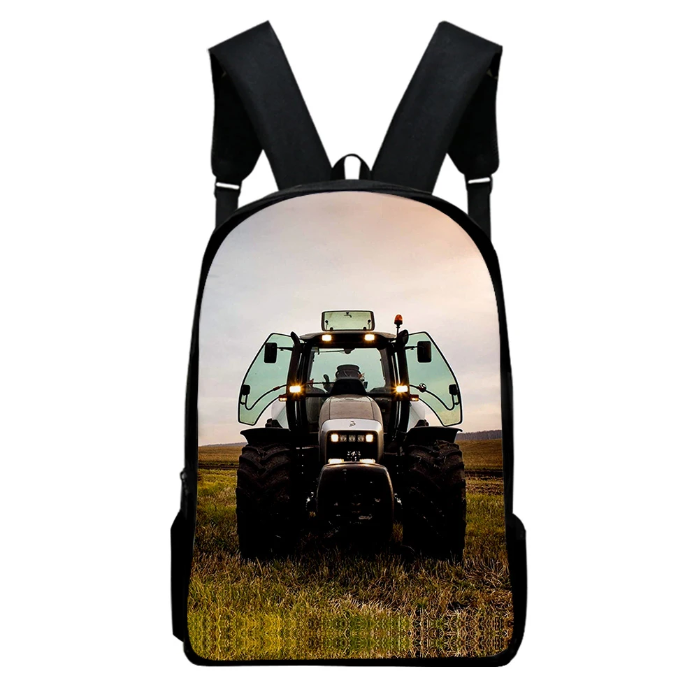 Trendy Popular tractor pattern Notebook Backpacks pupil School Bags 3D Print Oxford Waterproof Boys/Girls Laptop Backpacks