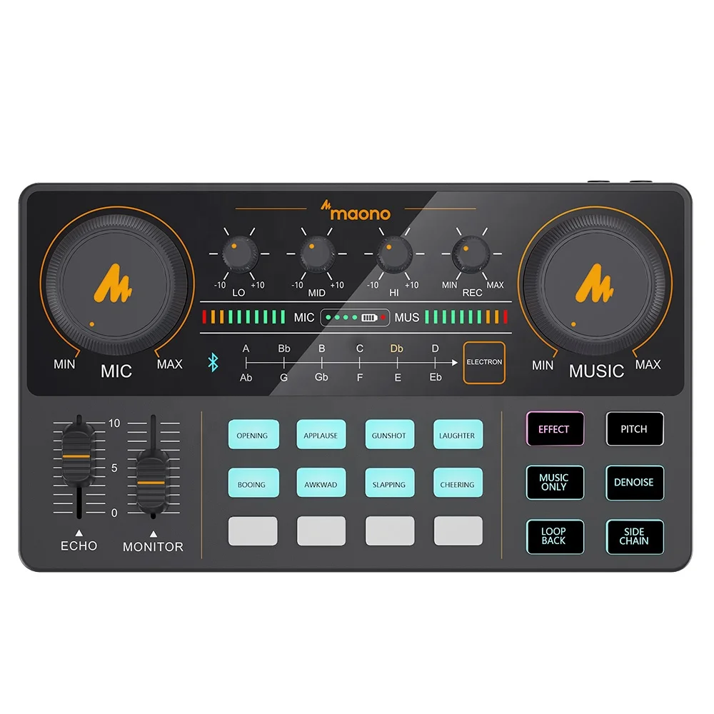 MAONO Music Mixer Condenser Studio Recording Microphone Kit Audio Interface Live Streaming Microfono External Sound Card