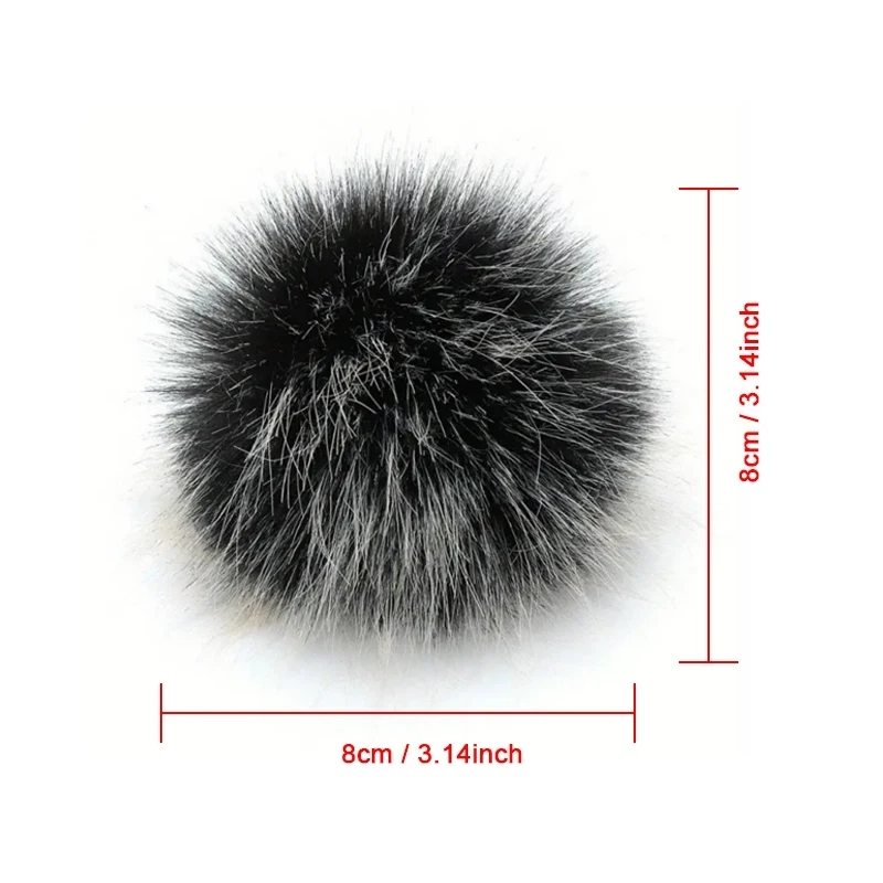 12 pcs 3.14 inches fluffy pom poms with elastic loops for hats faux fur pom poms DIY crafts, detachable knitting accessories for