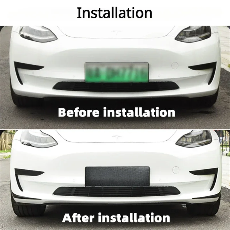 Front Bumper Corner Protector for Tesla Model 3 Guard Scratch Strips Fog Lamp Spoiler Stainless Steel Protection Trim Stickers