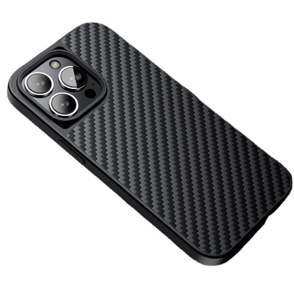 Designed for iPhone 13 14 Pro Max Plus  Aramid Fiber Case， Built with magnetic Case