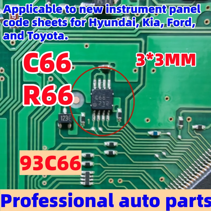 5-20pcs New and original C66 R66 93C66 For Applicable to new instrument panel code sheets for Hyundai, Kia, Ford, and Toyota.