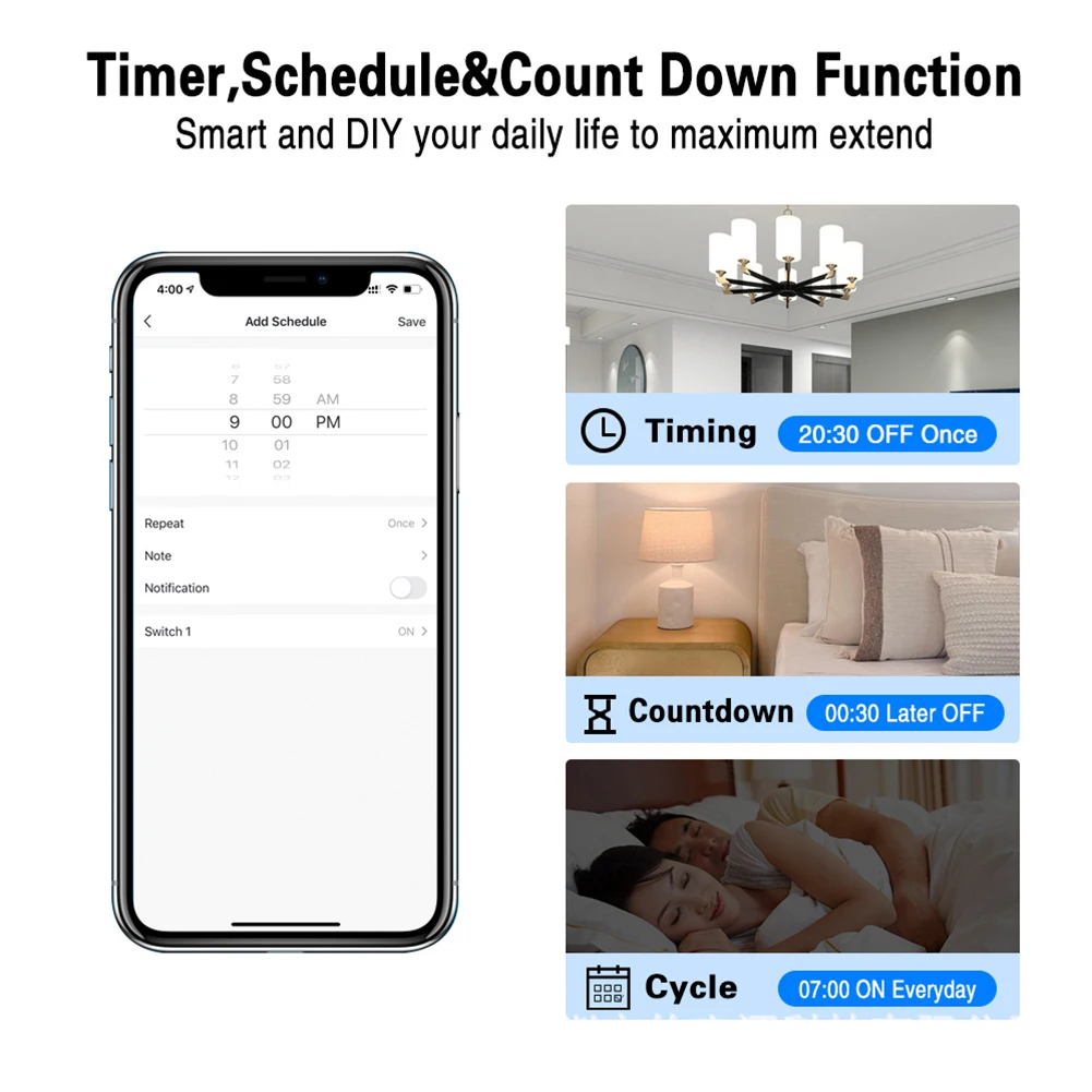 

Для приложения Smart Life, умный Wi-Fi, сенсорный переключатель, дистанционное управление освещением, голосовое управление, многофункциональность управления, пластиковый корпус ПК