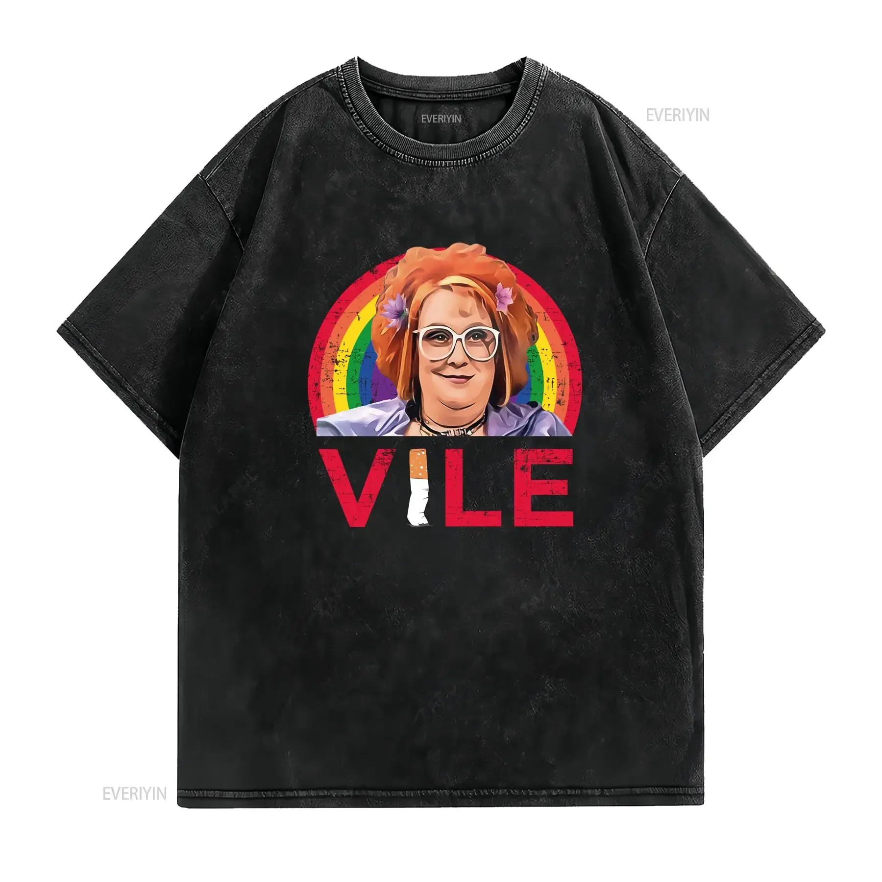 Smartypants Men's Funny Give Me Linda La Hughes Vile TV Show T Shirt Retro Vintage Comedy with Black Red Text Design for