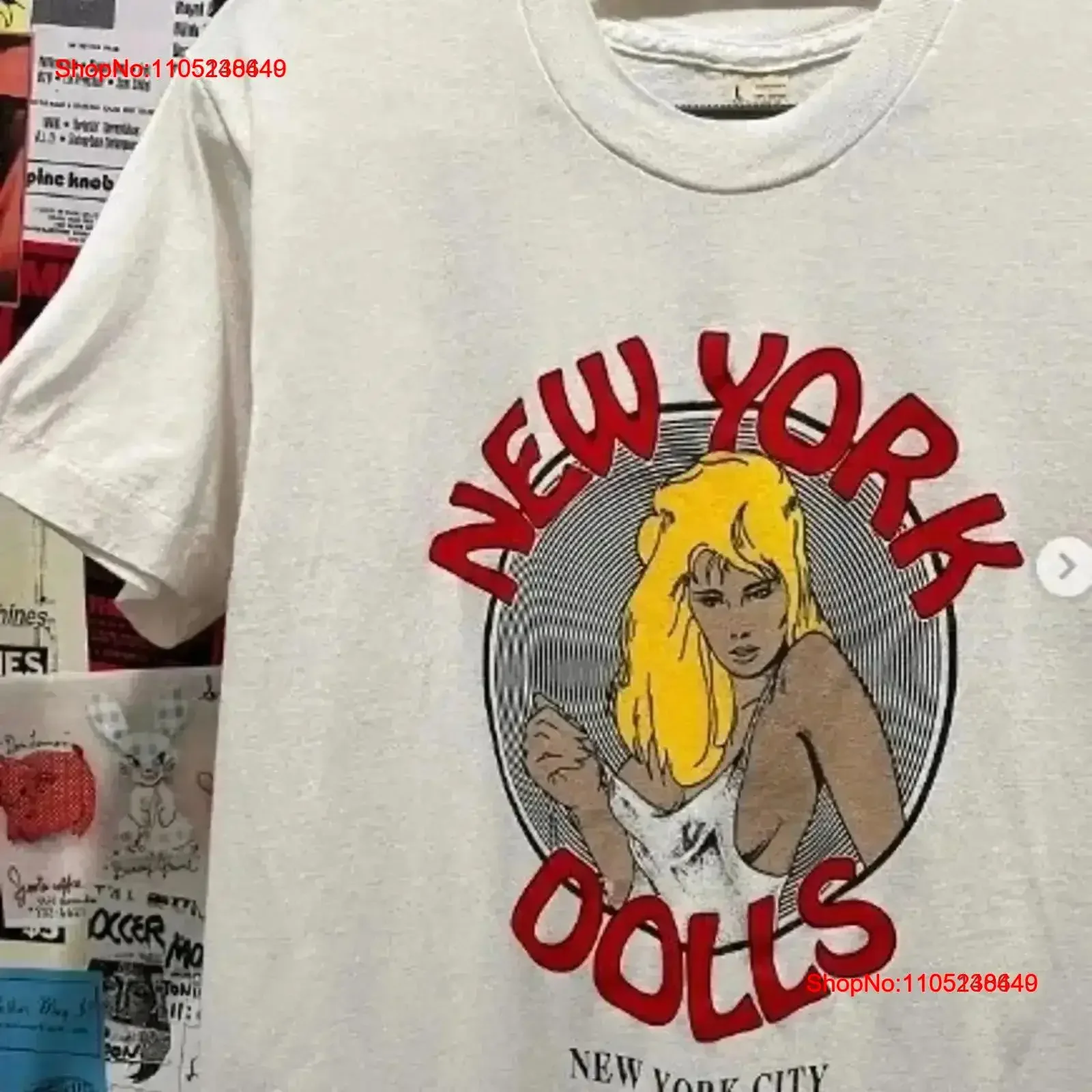 

New York Dolls Rock Band Classic White T Shirt M500 vintage Washed Top For Everyday Wear Casual Comfortable Versatile vintage