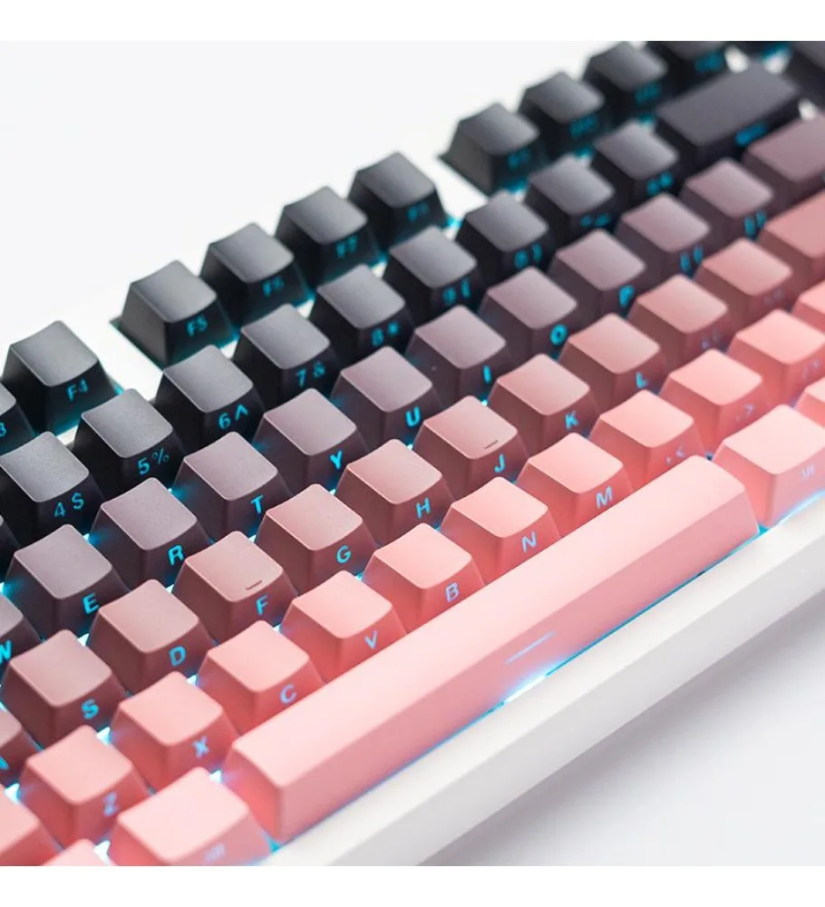BlackBerry side-engraved translucent keycaps gradient OEM high PBT compatible with wooting cougar ATK made68