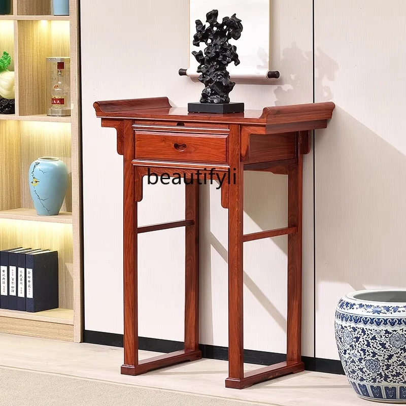 

RosewoodChinese Style Altar Rosewood a Long Narrow Table Altar Buddha Shrine Incense Burner Table Solid Wood Furniture Household