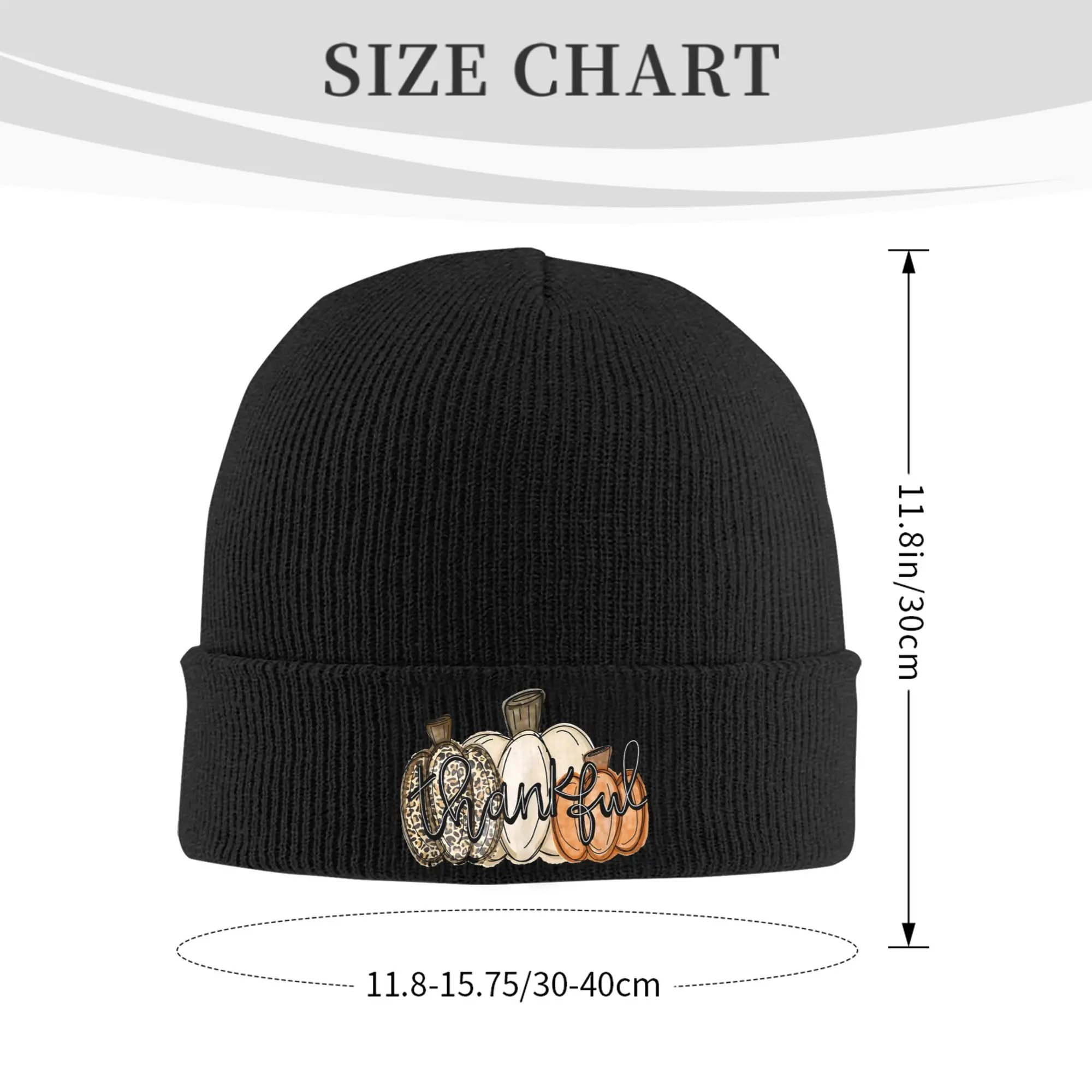 Thankful Blessed Pumpkin Season Thanksgiving Autumn Fall Beanie Hats Knitting Hat Men Elastic Caps Winter Design Bonnet Hats