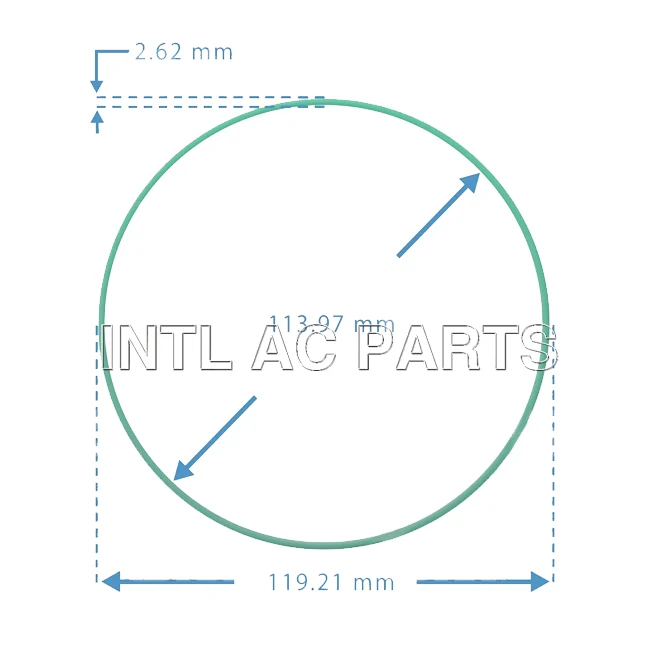 O-Rings Del Cuerpo Del Compresor for V5 Verde Center Case Green NBR O-Ring OR-0157G 119.21mm X 113.97mm X 2.62mm