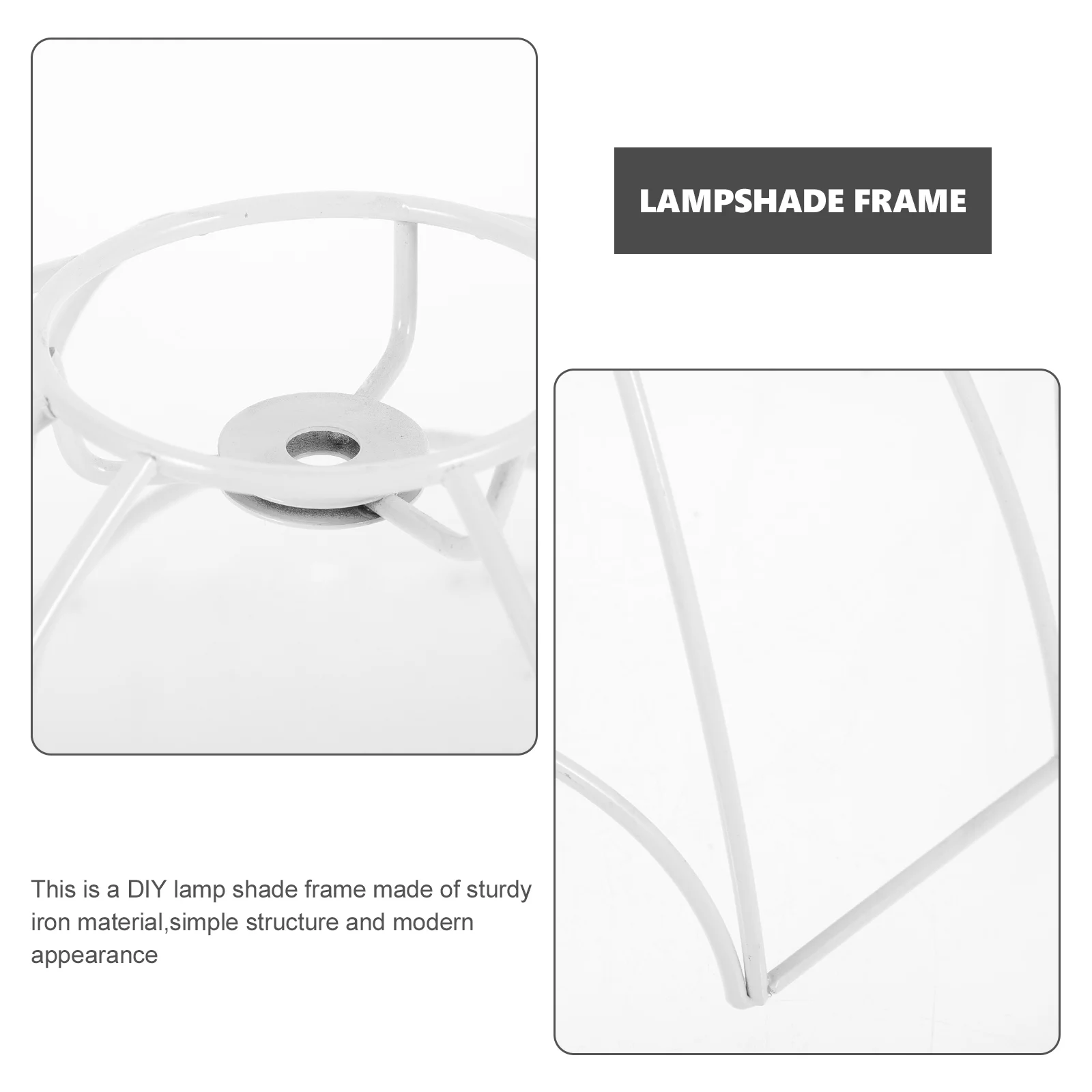 Lamp Shade Frames Ring Dome Iron Wire Lampshade Ring Diy Drum Ring Light Cage Lampshade Tapered Lampshade Holders American