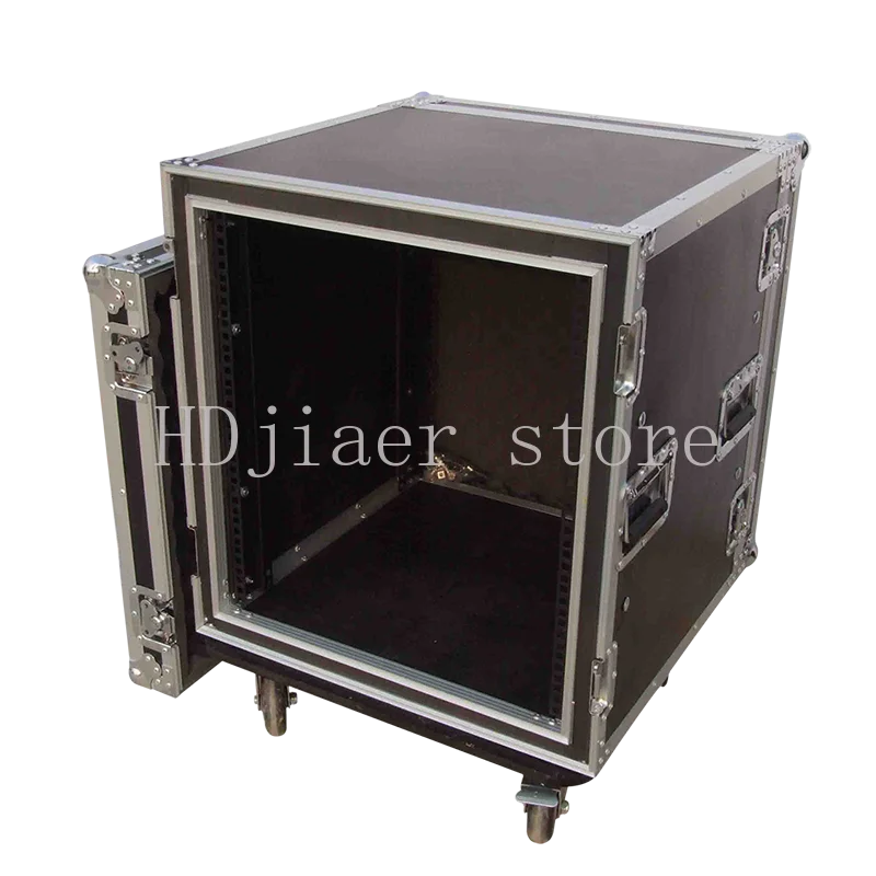 Professional 12U/16U 2-Door Flight Case Rack – Shockproof Cabinet for Amplifiers, Mixers & Audio Equipment
