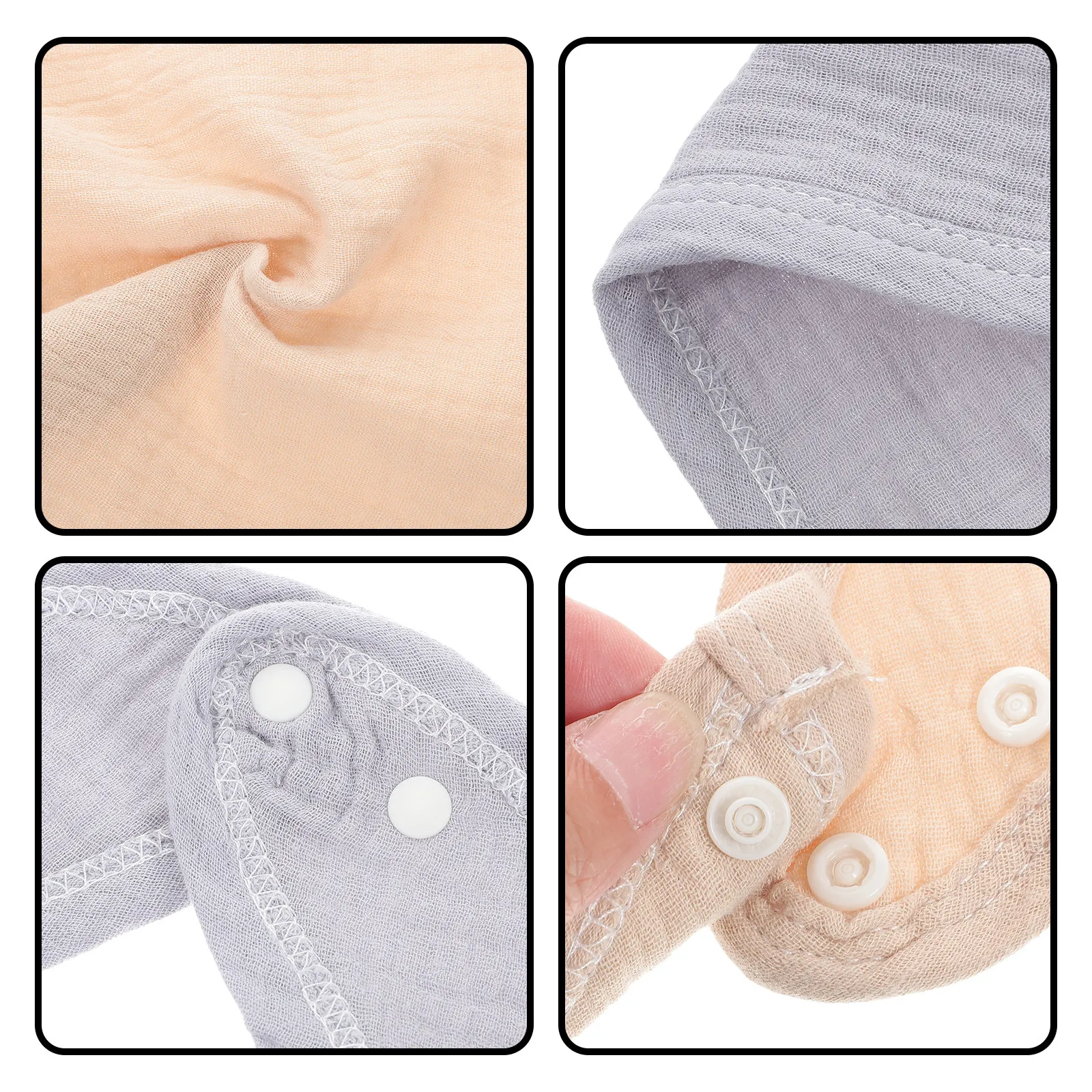 

2Pcs Infant Bibs Cotton Soft Absorbent Baby Bandana Bibs for Newborn Toddler Eating Drooling Protection Portable Easy Clean