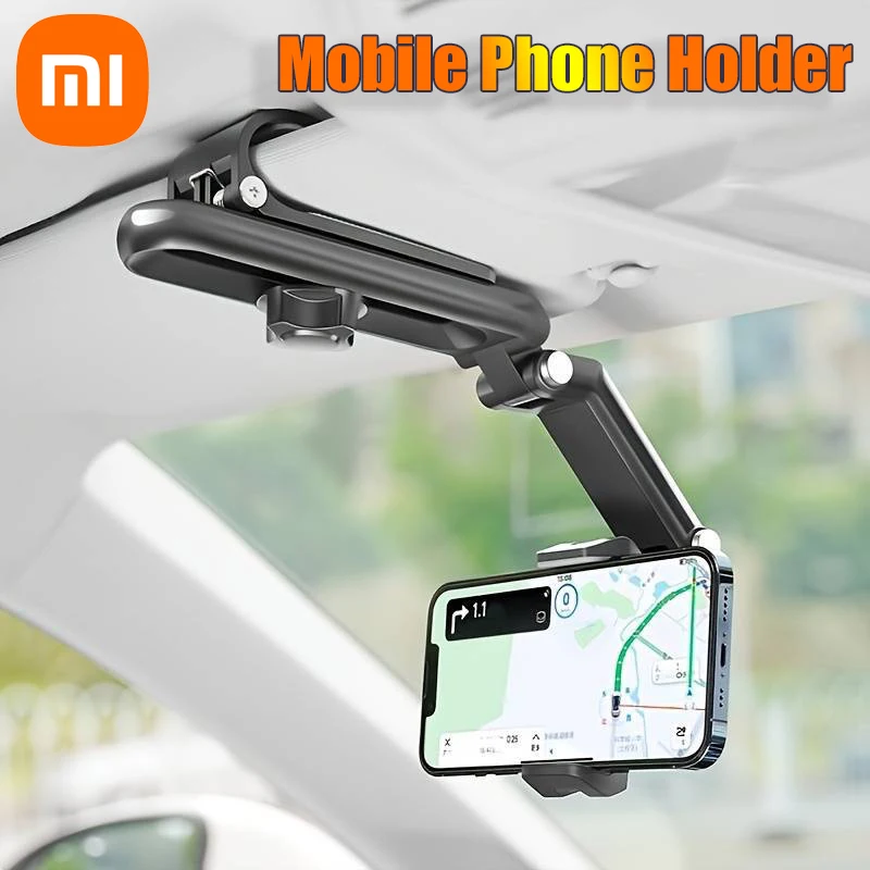 Xiaomi متعدد الوظائف الشمس قناع عالمي 360 درجة الدورية حامل هاتف قابل للسحب سيارة الملاحة العالمية قوس