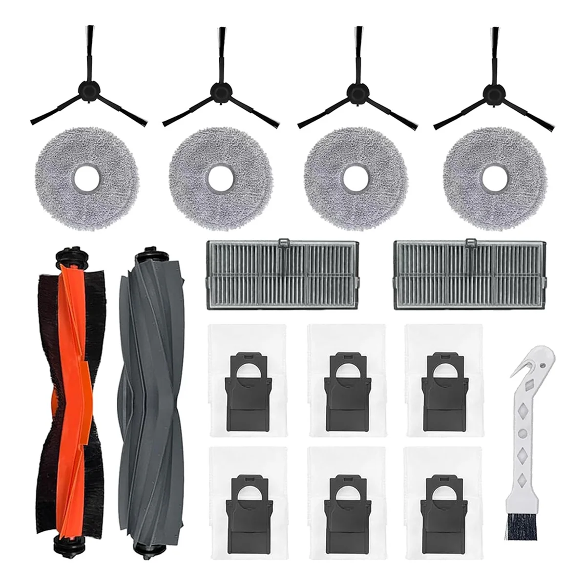 Accessories Kit Replacement for Dreame X30 Ultra Robot Vacuum, Pack Main Brush, Filters,Mops,Side Brushes, Dust Bags