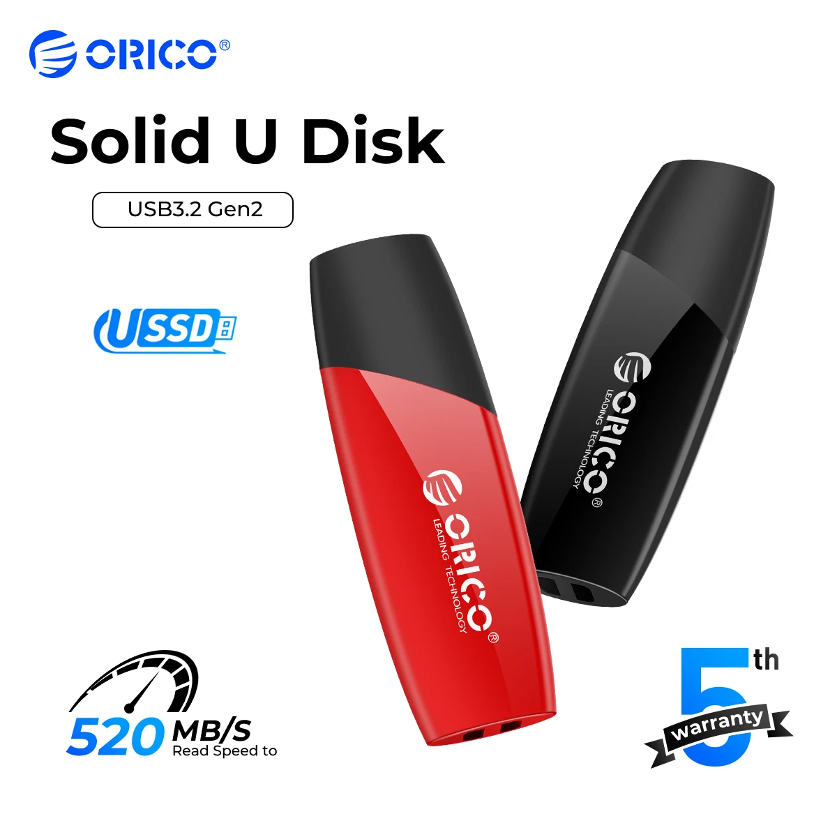 

ORICO New Trend USSD Solid State U Disk 520MB/S High Speed Mobile SSD Pen Drive Type C 1TB 512GB 256GB 128GB USB Flash Drives