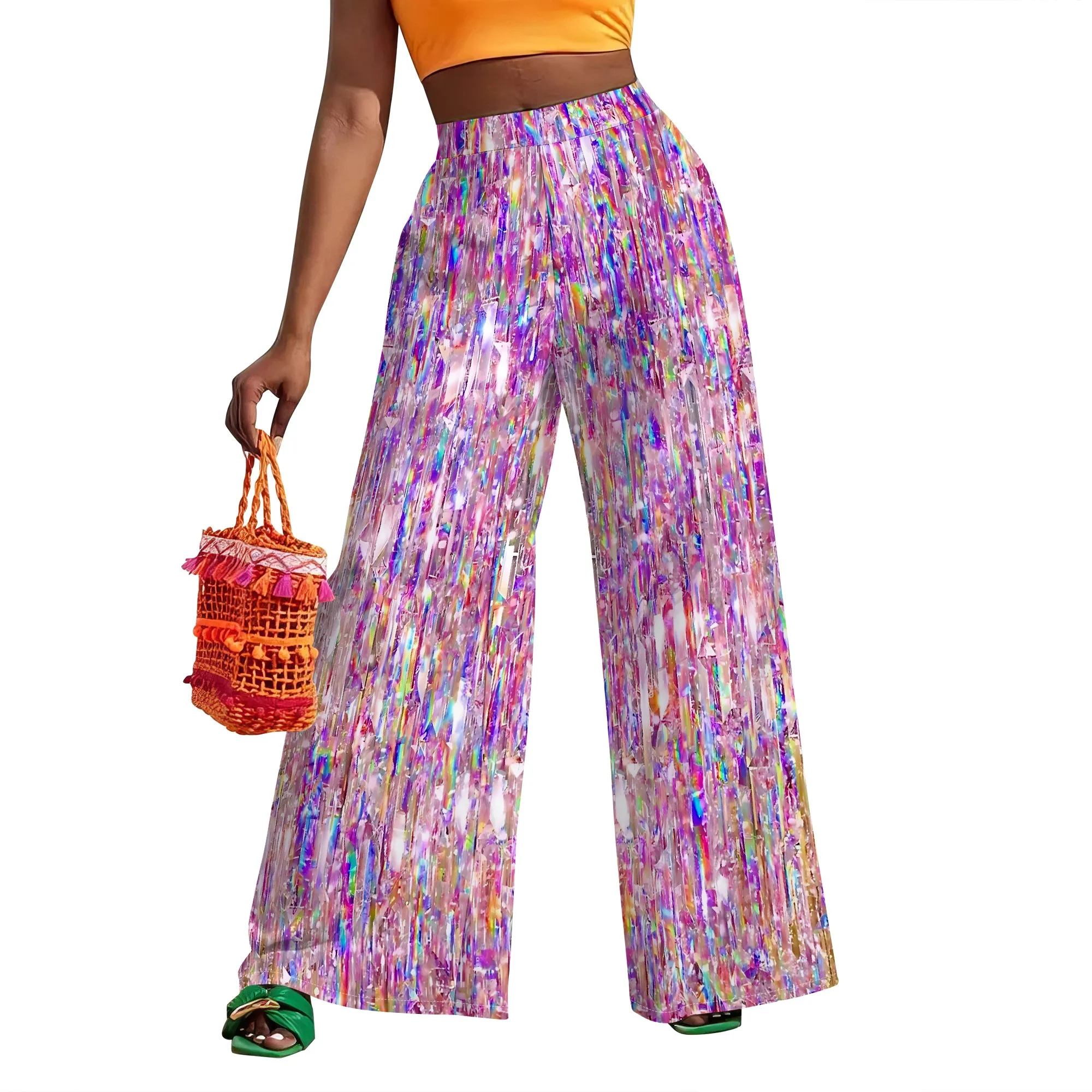Boho Sleeveless Maxi Dress Pastel Diamond Geometric Print Soft Colorful Vacation Wear