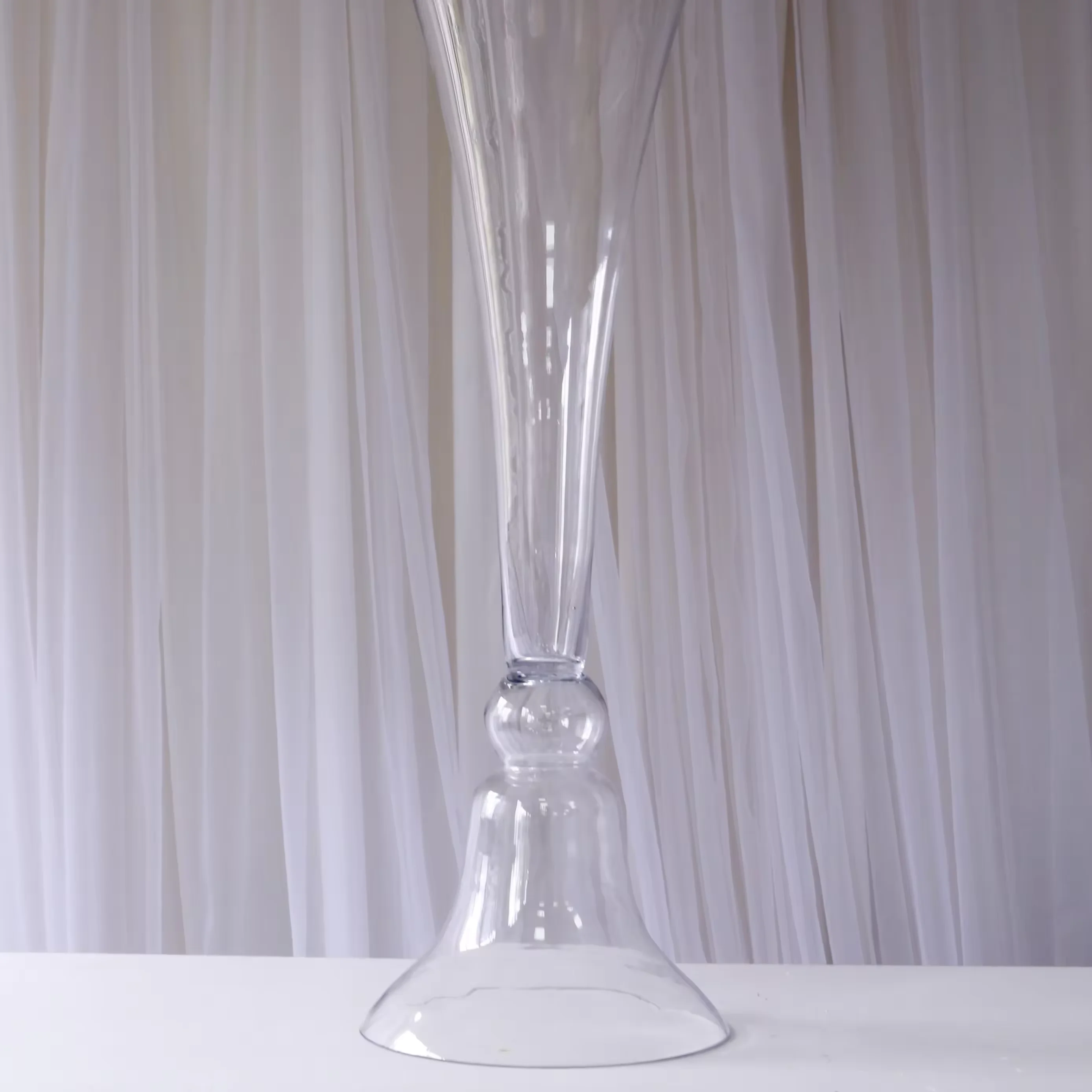 Clear Trumpet Glass Vase Luxury Vase large Home Decoration Glass Vase