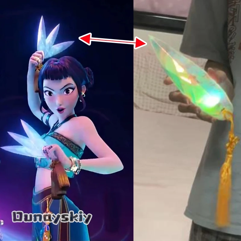 Película de Anime KPop Demon Hunters Zoey, accesorios de Cosplay, 1/3/6 Uds., dardo de mano, accesorios de uniforme KPOP Huntrix que brillan en la oscuridad