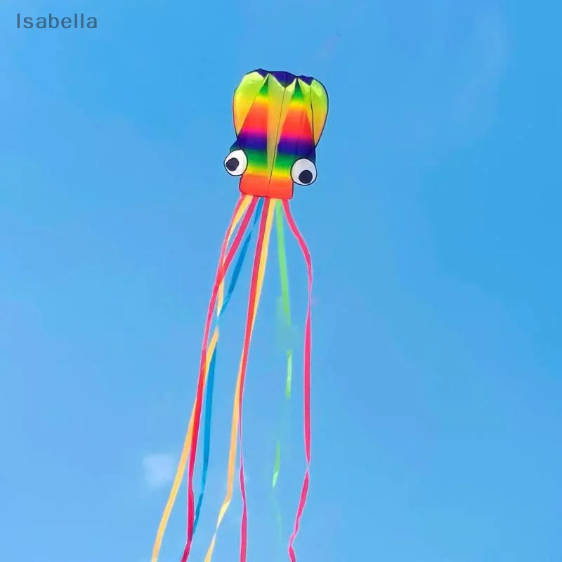 ★ ★ ★ Arco-íris colorido polvo 3D pipa macia 4m pipa gigante com linha de pneu de 100m brinquedos ao ar livre