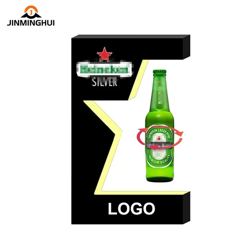 custom.New Luxurious Acrylic Suspension Rotation Display Led Glowing Magnetic Levitating Rotating Bottle Presenter Nightclub