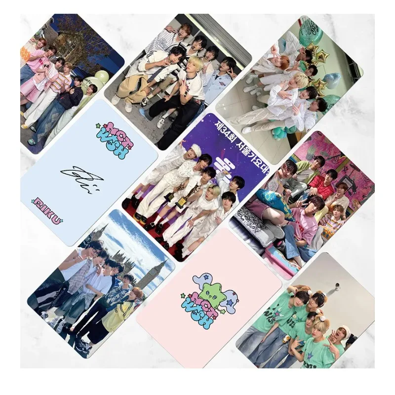 55pcs/set KPOP Laser Card NCTWISH Lomo Card Jaehee Sion Ryo Sakuya Yushi Riku Printd Photocards Fans Gift