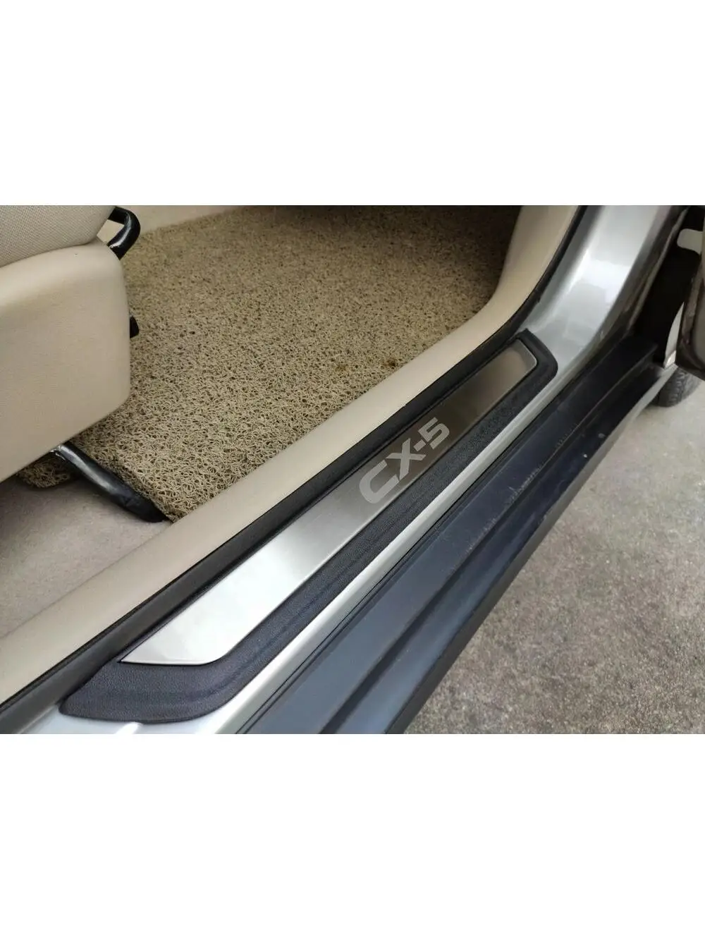 Dla Mazda CX-5 CX5 KF 2017-2023 2024 2025 Chromowane Nakładki Progowe Ze Stali Nierdzewnej Ochraniacze Listwy Ozdobne Pedały Akcesoria Tuningowe Samochodu — 2