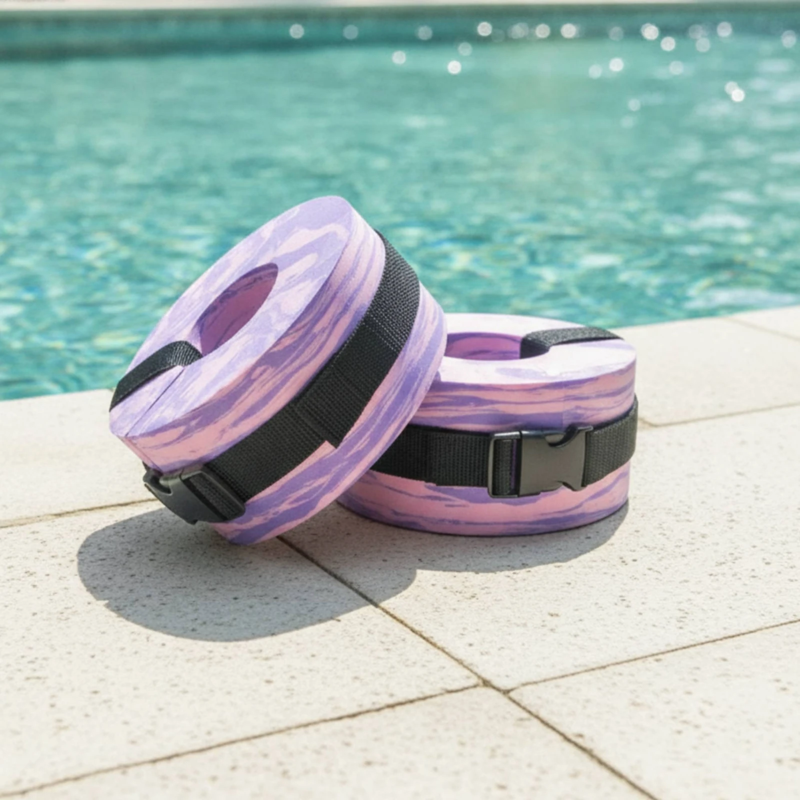 Arm Buoy Rings with Adjustable Straps Durable Foam Arm Floaties Lightweight Safe for Beginners, Pool, Swim Training