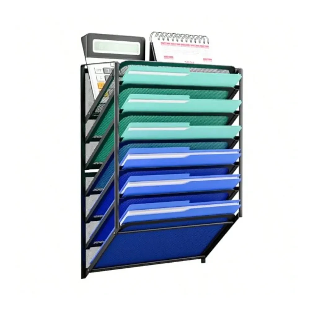 

Office StorageSimple Trending 7Tier Mesh Wall File Organizer Hanging Wall Mounted Mail Paper Folder Holder Clipboard Storage Org