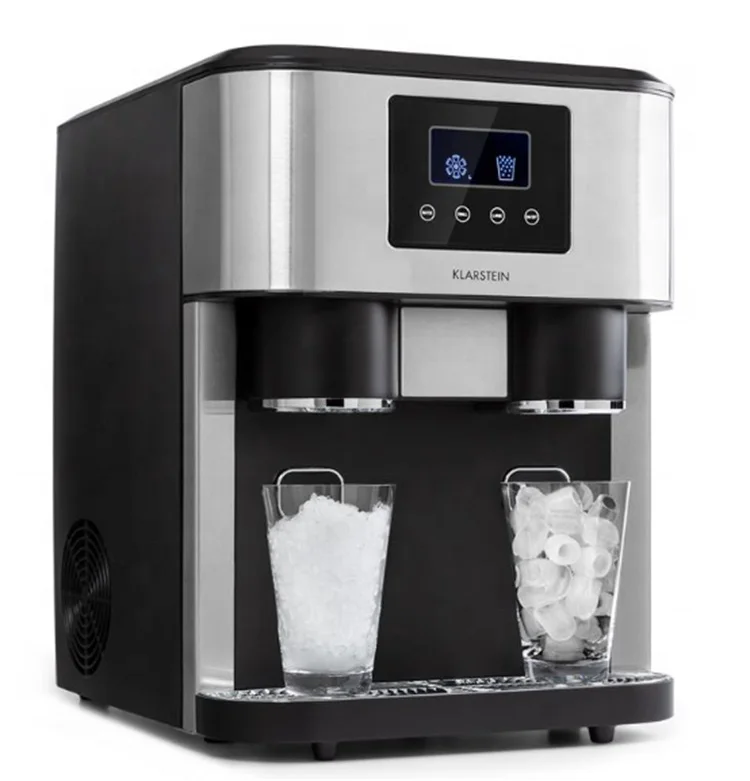 Home Use Countertop Ice Cube Maker and Ice Crusher Maker  LCD Display Ice Maker with Crusher and Cold Water 3 in 1 Function
