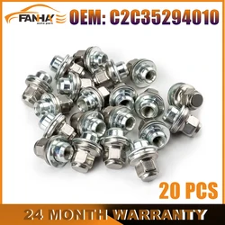 20x New Car Wheel Lug Bolt Stud Nut OEM # C2C35294010 M12x1.5 for Jaguar S-Type X-Type XJ XJR XF 1999-2011 Auto Parts