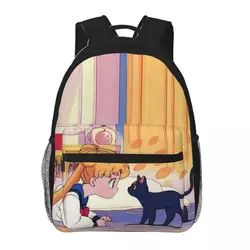 Beautiful Girl-Sailor- Moon Fashion Brand Children's Cartoon Schoolbag Boys and Girls Backpack Cute Two-Shoulder Bag Kids 16inch