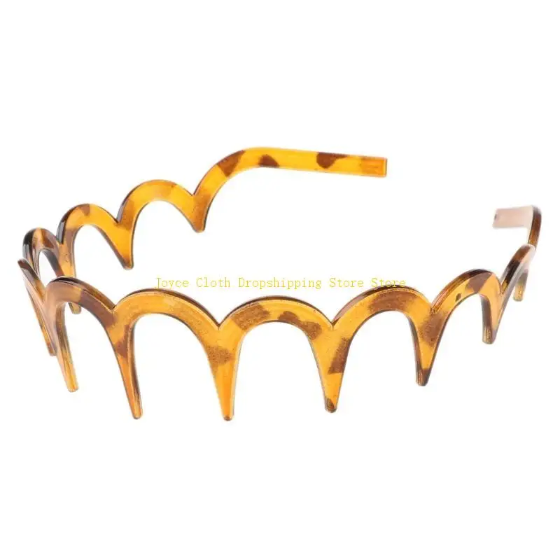 Phụ Nữ Bé Gái Răng Dài Băng Đô Nhựa Nhựa Chống Trơn Trượt Lược Chải Tóc Vòng 10CD