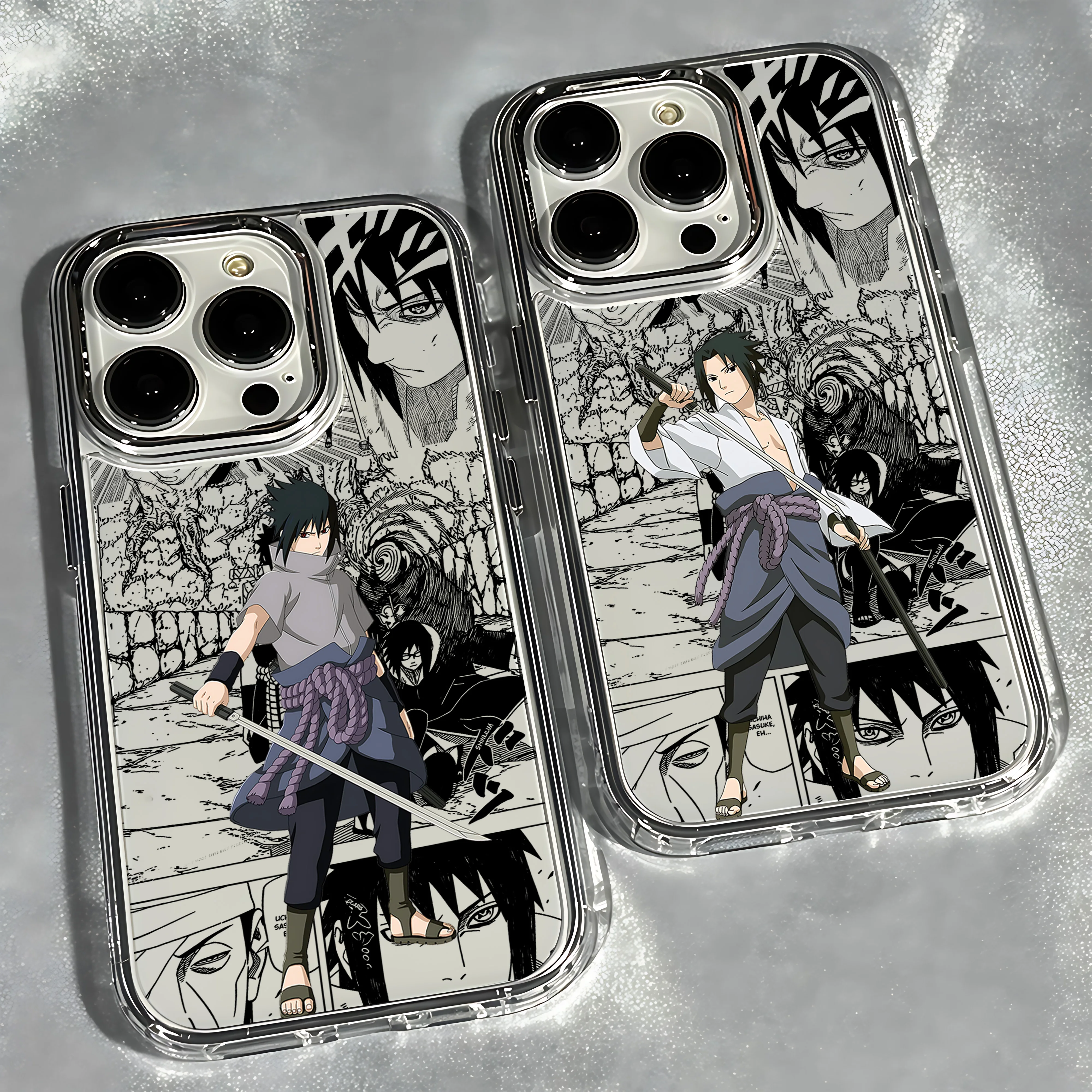 Anime Uchihas Sasukes Phone Case for Samsung Galaxy S26 S25 S24 S23 S22 S21 S20 Note20 FE Ultra Edge Plus 4G 5G Clear