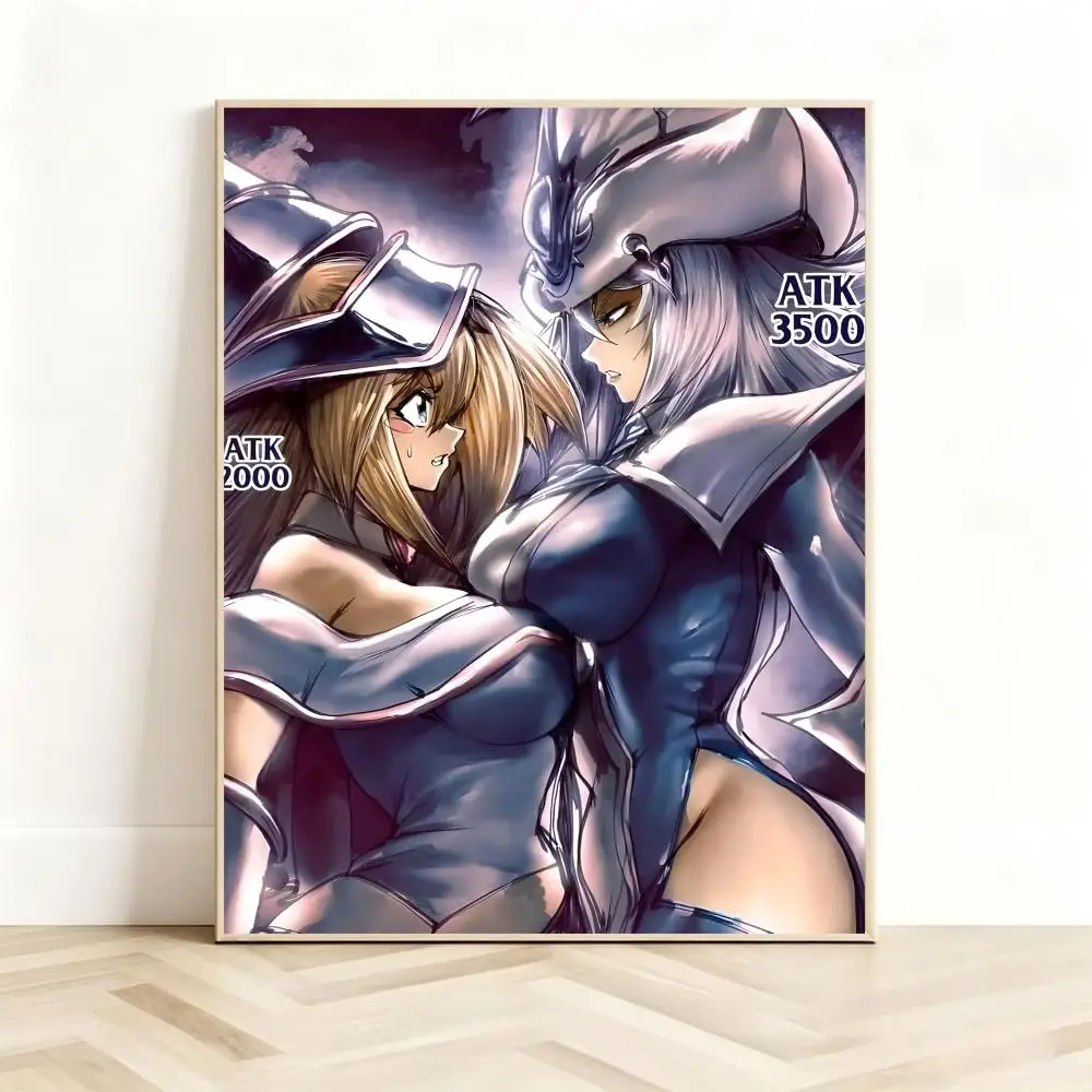 Trading Card Game Y-YU-GI-OH Poster Classic Self-Adhesive PP Wall Sticker for Living Room Bar Decor Gift