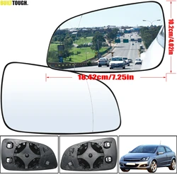 For Opel Astra H 2004 - 2009 Left Right Driver Passenger Side Wing Mirror Glass Heated Convex Lens Exterior Clip On Backplate