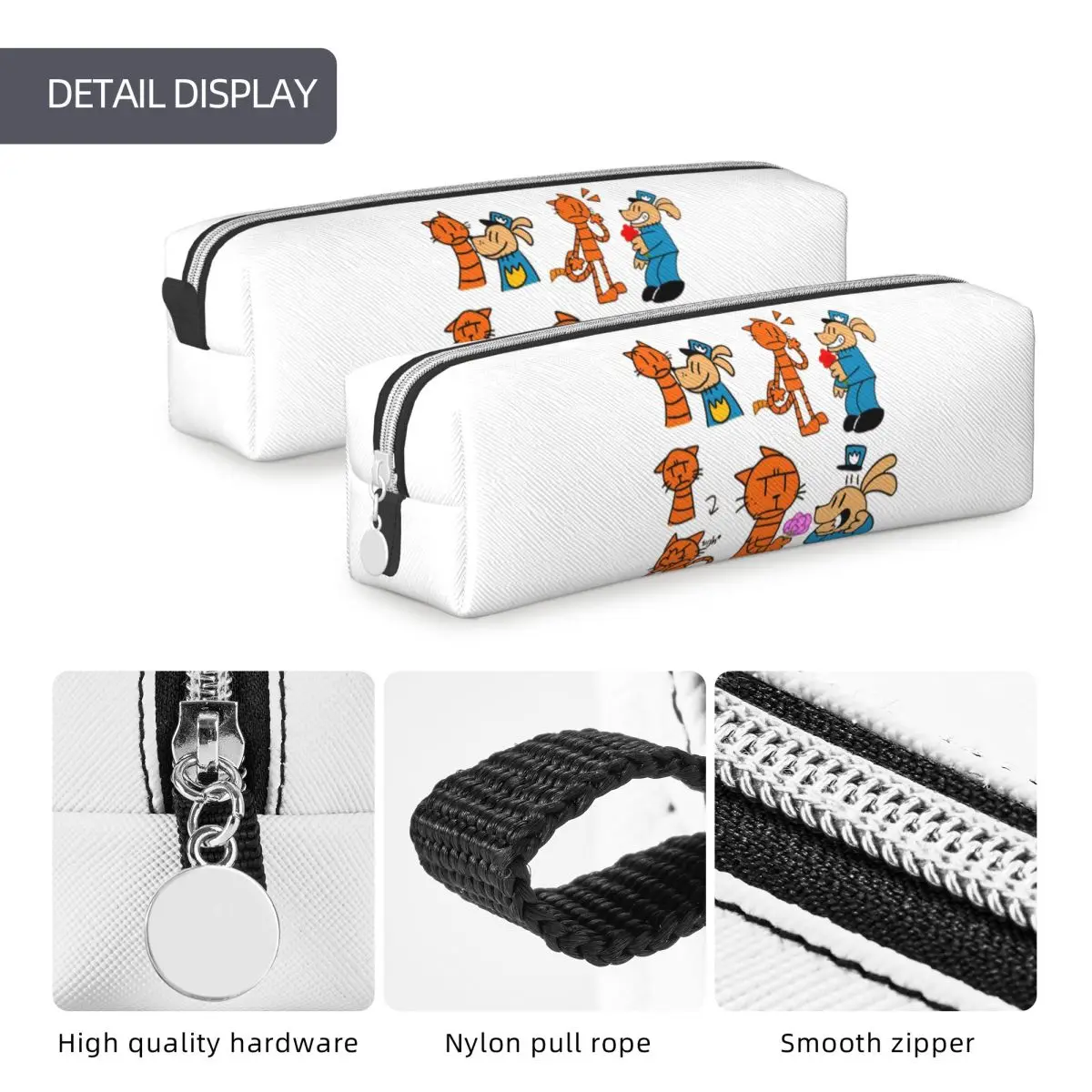 الكلب رجل ليل بيتي والكبير بيتي مروحة الفن مقلمة أكياس القلم صندوق القلم للبنين بنات مدرسة مكتب قلم رصاص الحقيبة حقيبة مستحضرات التجميل