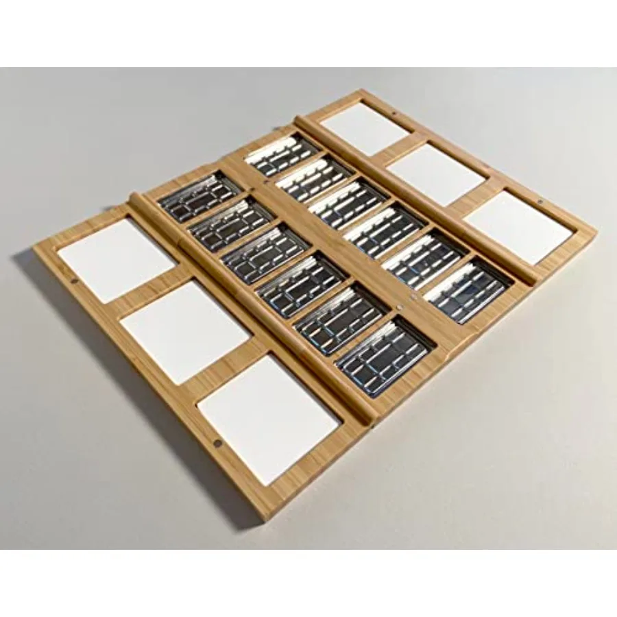 

Palette Eco-Friendly Bamboo Watercolor Palette for 12 Colors Modern Metal and Bamboo Design